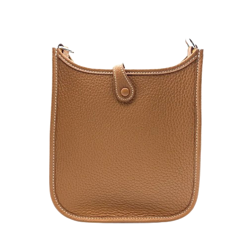 Pre-Owned Hermes Mini Evelyn TPM Torillon Clemence Gold Silver Metal Fittings B Engraved