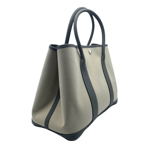 プレオウンド エルメス ガーデンパーティー グリメイヤー PM トワル/レザー シルバー金具 U刻印
