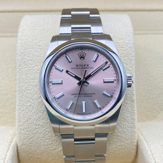 Pre-Owned Rolex Oyster Perpetual 124200 Oyster Bracelet Pink 34mm