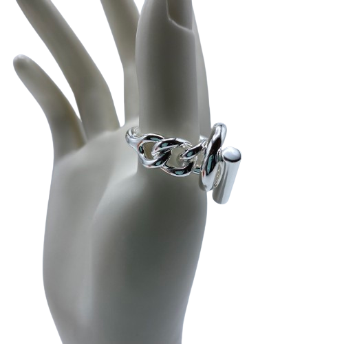 Pre-Owned Hermes Croisette Ring Silver