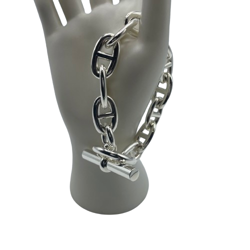 Hermes Chaine Dunkle 팔찌 TGM Silver