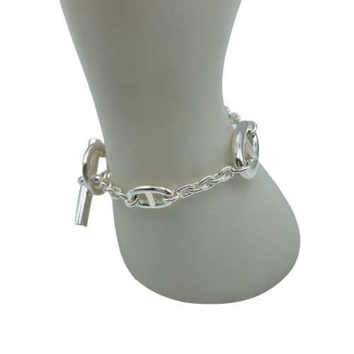 Hermes Chaine d 'Ankle Farandore 팔찌 Sh Silver 925