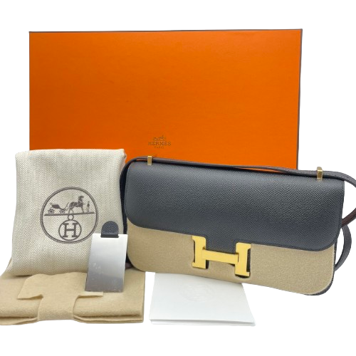 Hermes Constance Elan 25 Noir Epson Gold 하드웨어 W 새로