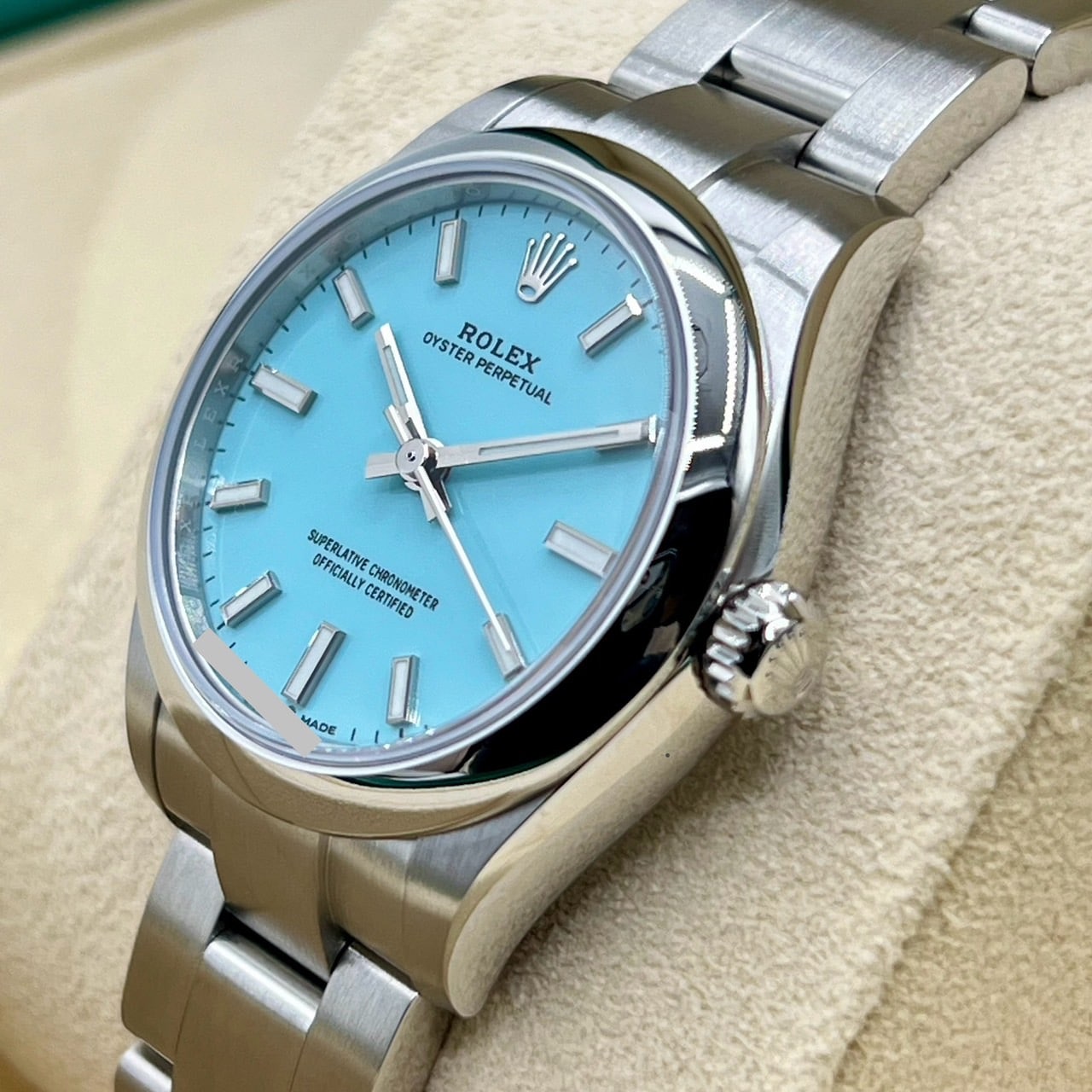 プレオウンド ロレックス オイスターパーペチュアル 277200 オイスターブレスレット ターコイズブルー 31mm