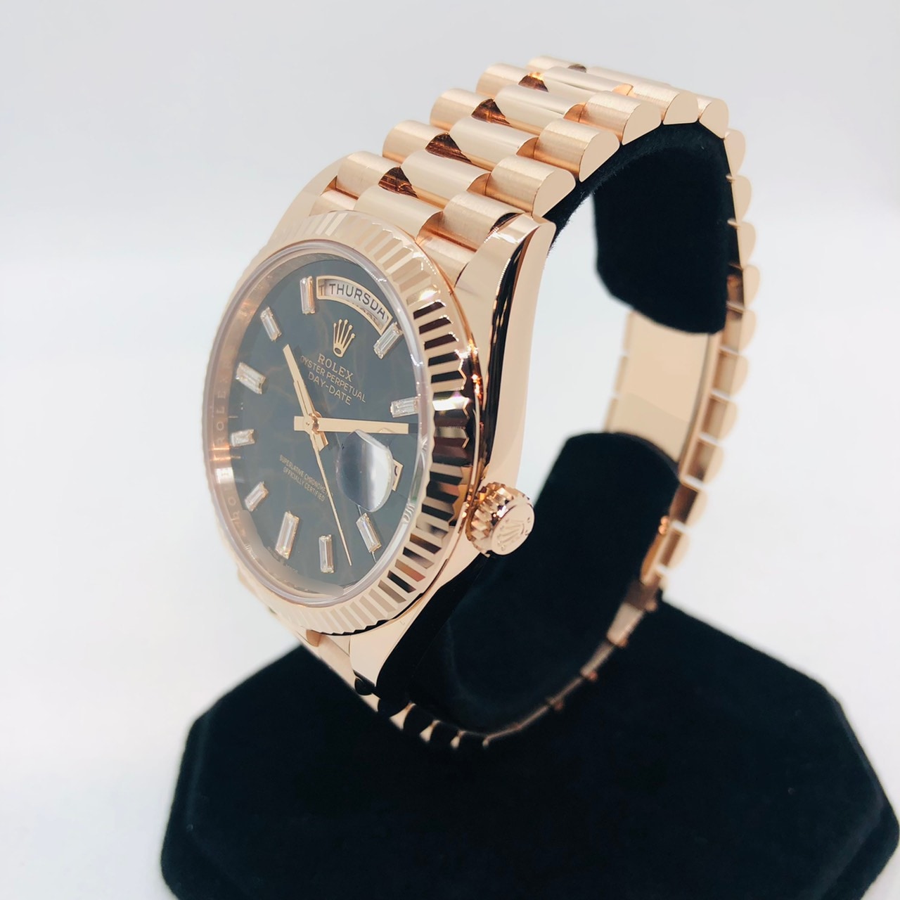 Pre-Owned Rolex Day Date 228235 Eisen Kiesel 10P Diamond