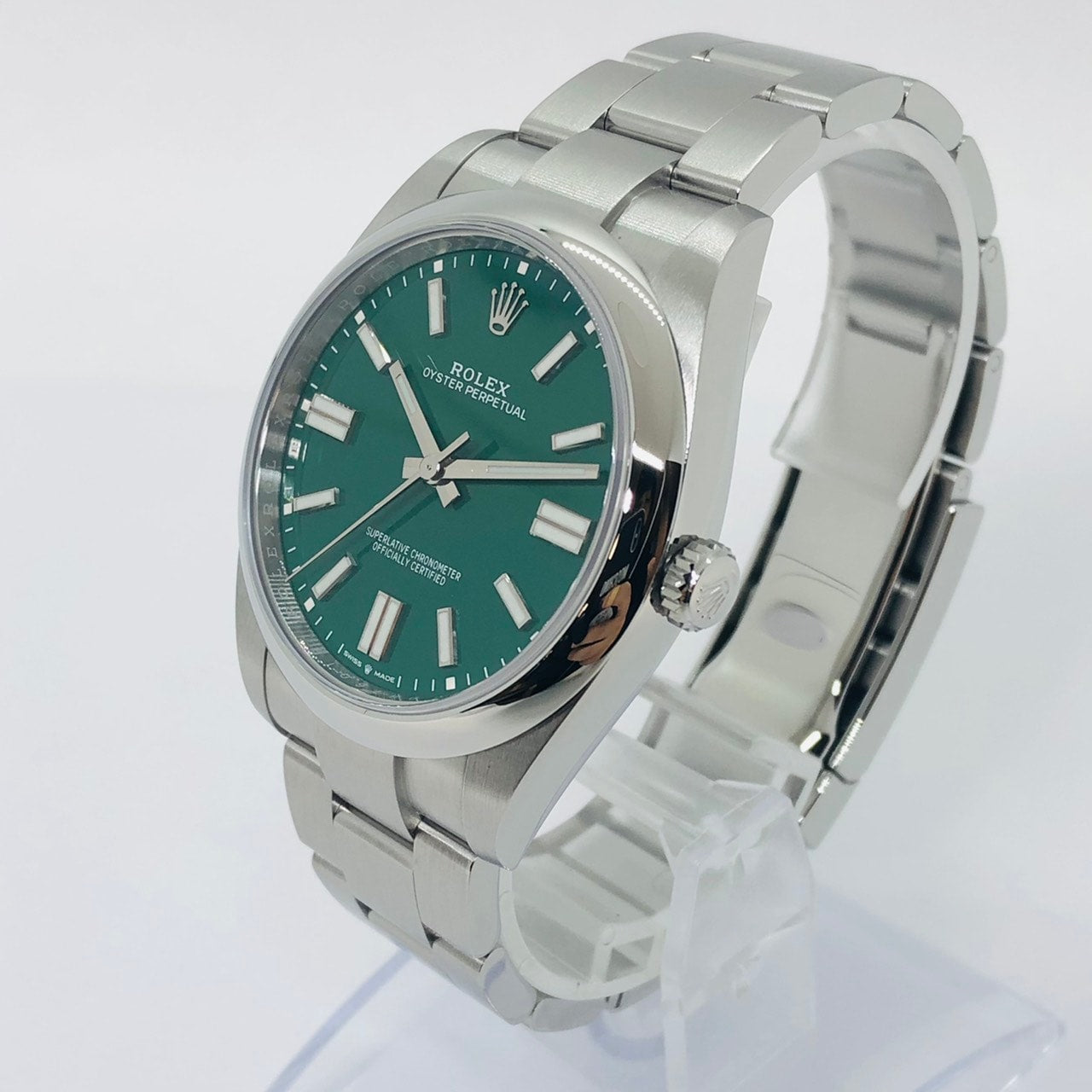 プレオウンド ロレックス オイスターパーペチュアル 124300 オイスターブレスレット グリーン 41mm