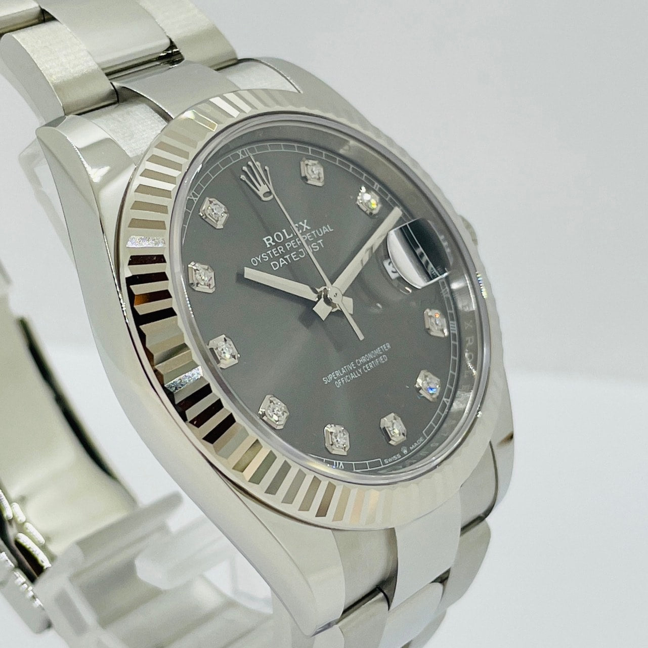 Pre-Owned Rolex Datejust 126334G 10P Diamond Slate