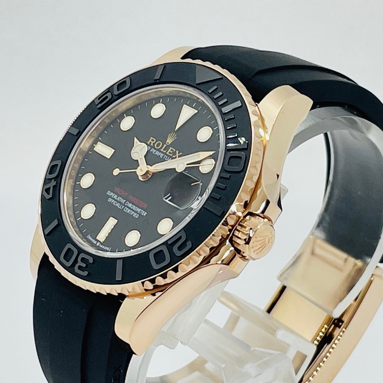 사전 소유의 롤렉스 yachtmaster 37 268655 블랙