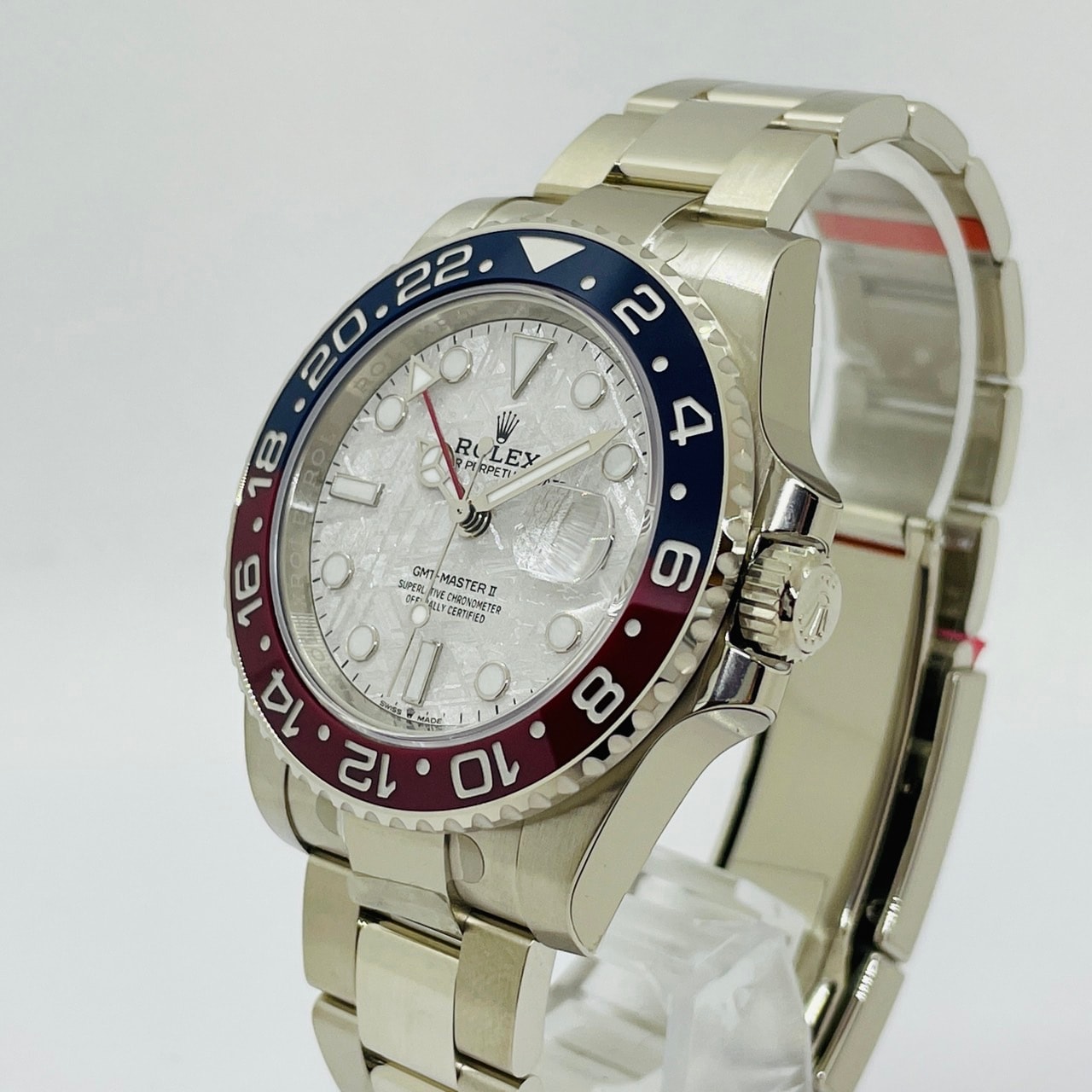 롤렉스 GMT 마스터 II 126719Blro 굴 팔찌 유성 화이트 골드