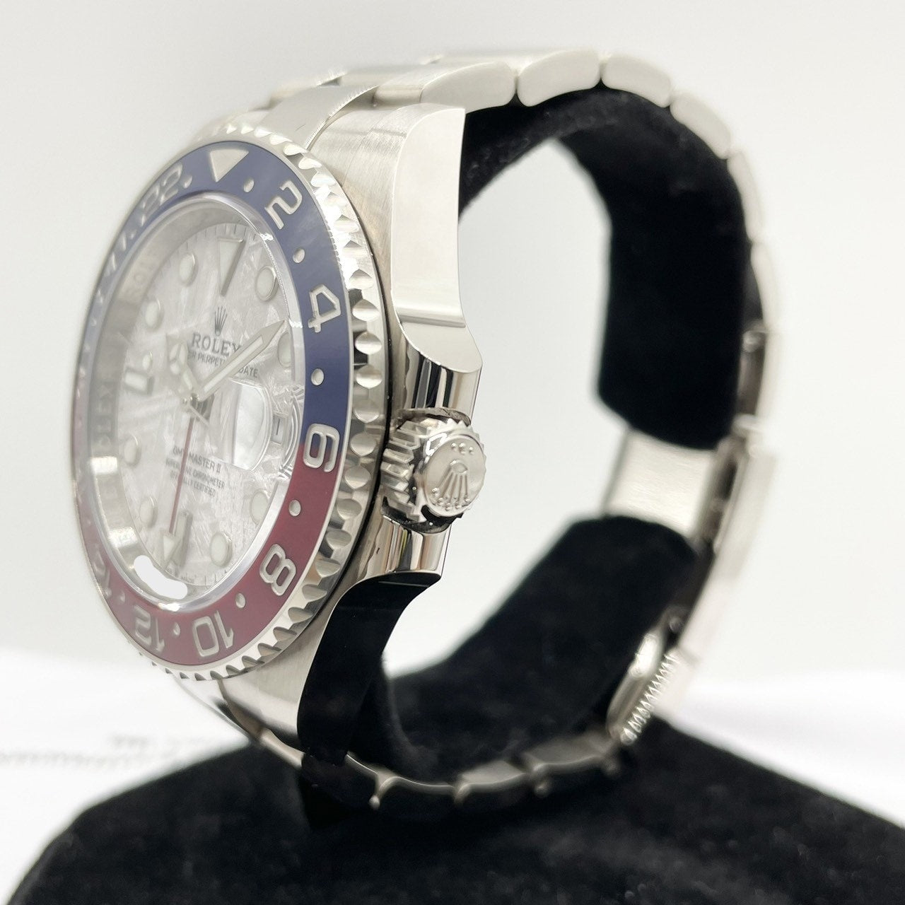 롤렉스 GMT 마스터 II 126719Blro 굴 팔찌 유성 화이트 골드 40mm