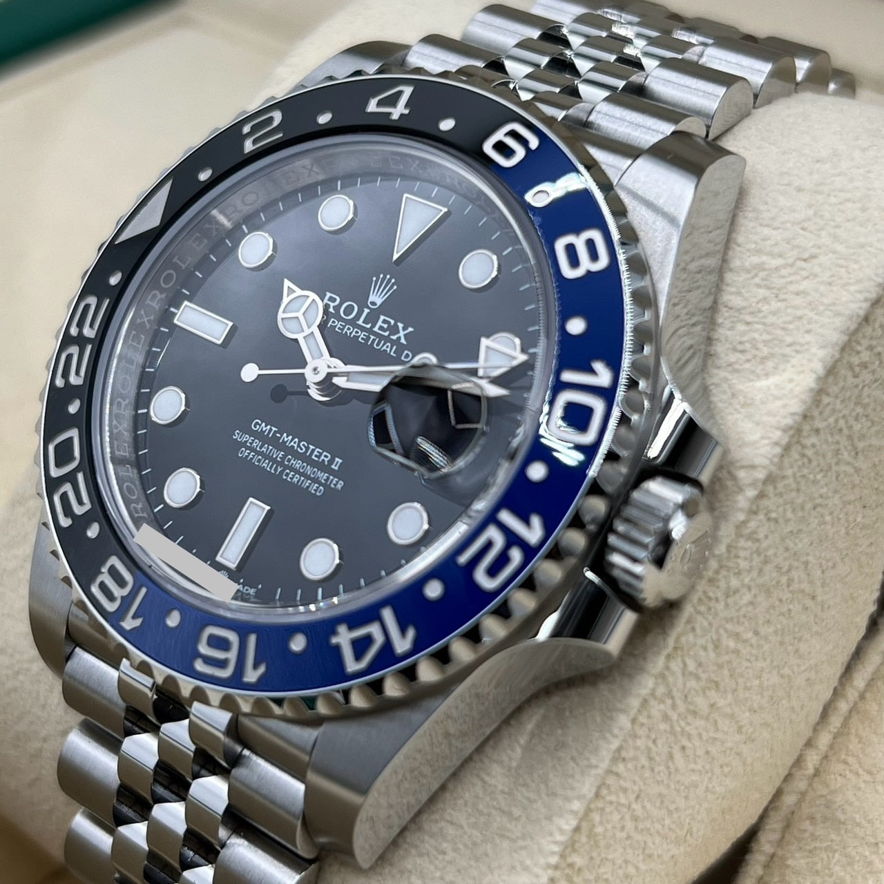 롤렉스 GMT 마스터 II 126710BLNR Jubilee 팔찌 검은 배트맨 40mm
