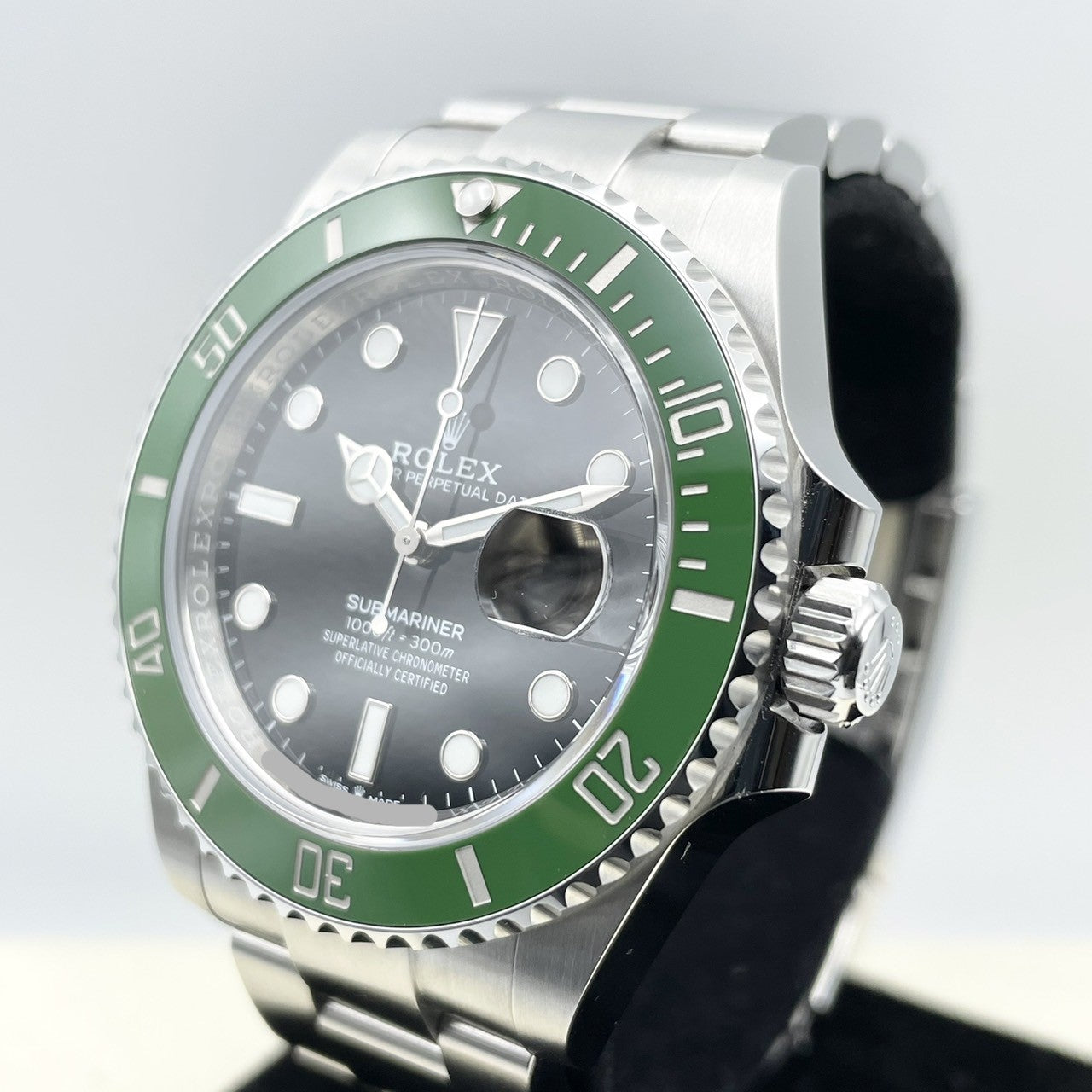 Pre-Owned Rolex Submariner Date 126610LV Oyster Bracelet Black Green 41mm
