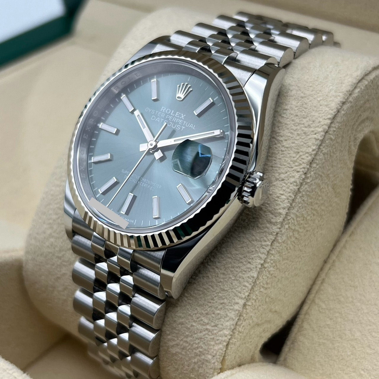 ロレックス デイトジャスト 126234 ミントグリーン ジュビリーブレス 36mm
