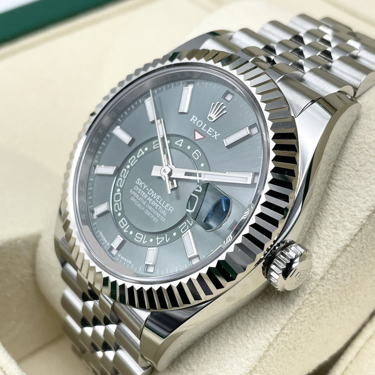 プレオウンド ロレックス スカイドゥエラー 336934 ミントグリーン ジュビリーブレス 42mm