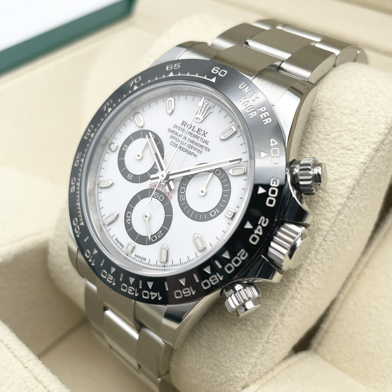 사전 소유 롤렉스 데이토나 116500LN 굴 팔찌 흰색 40mm