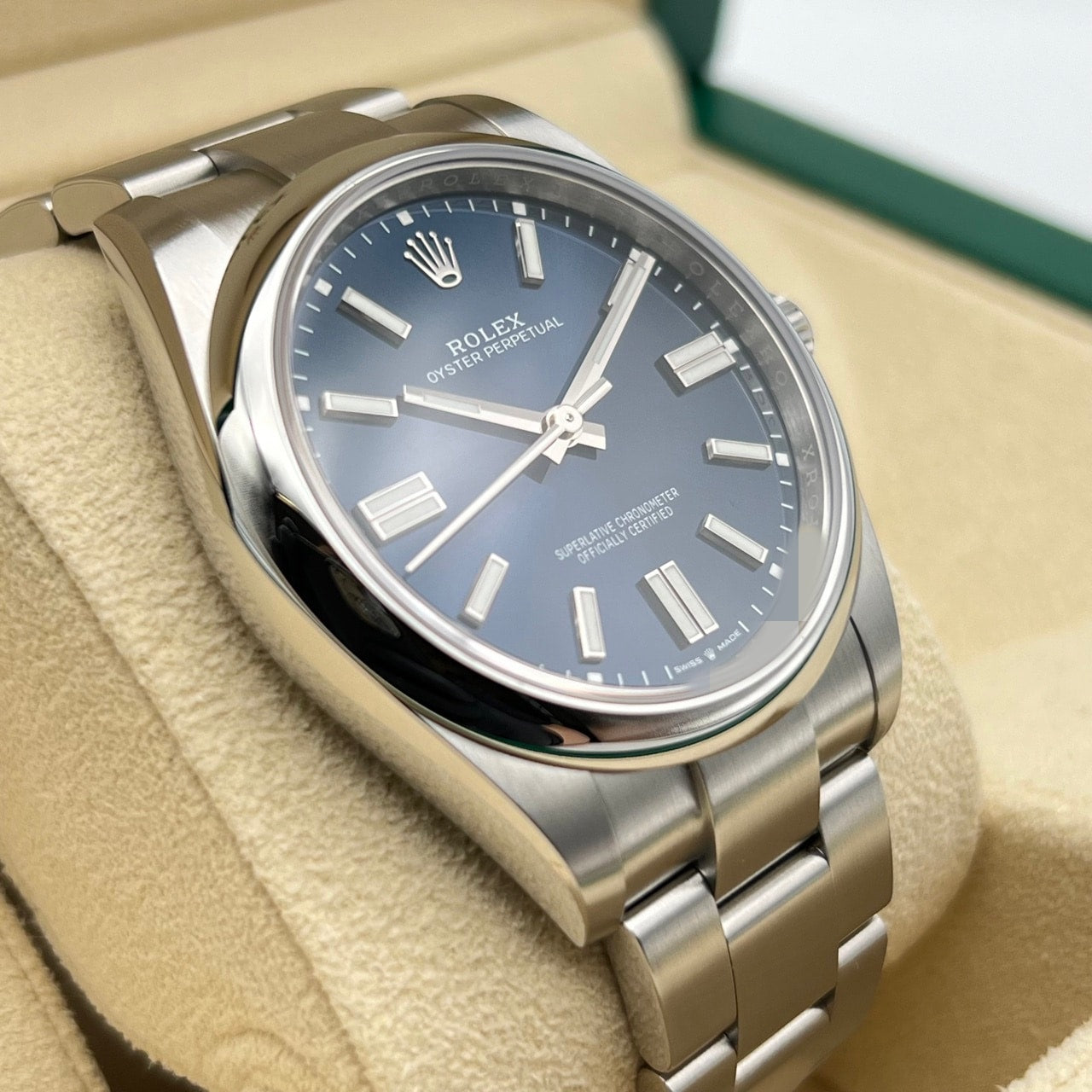 プレオウンド ロレックス オイスターパーペチュアル 124300 オイスターブレスレット ブルー 41mm
