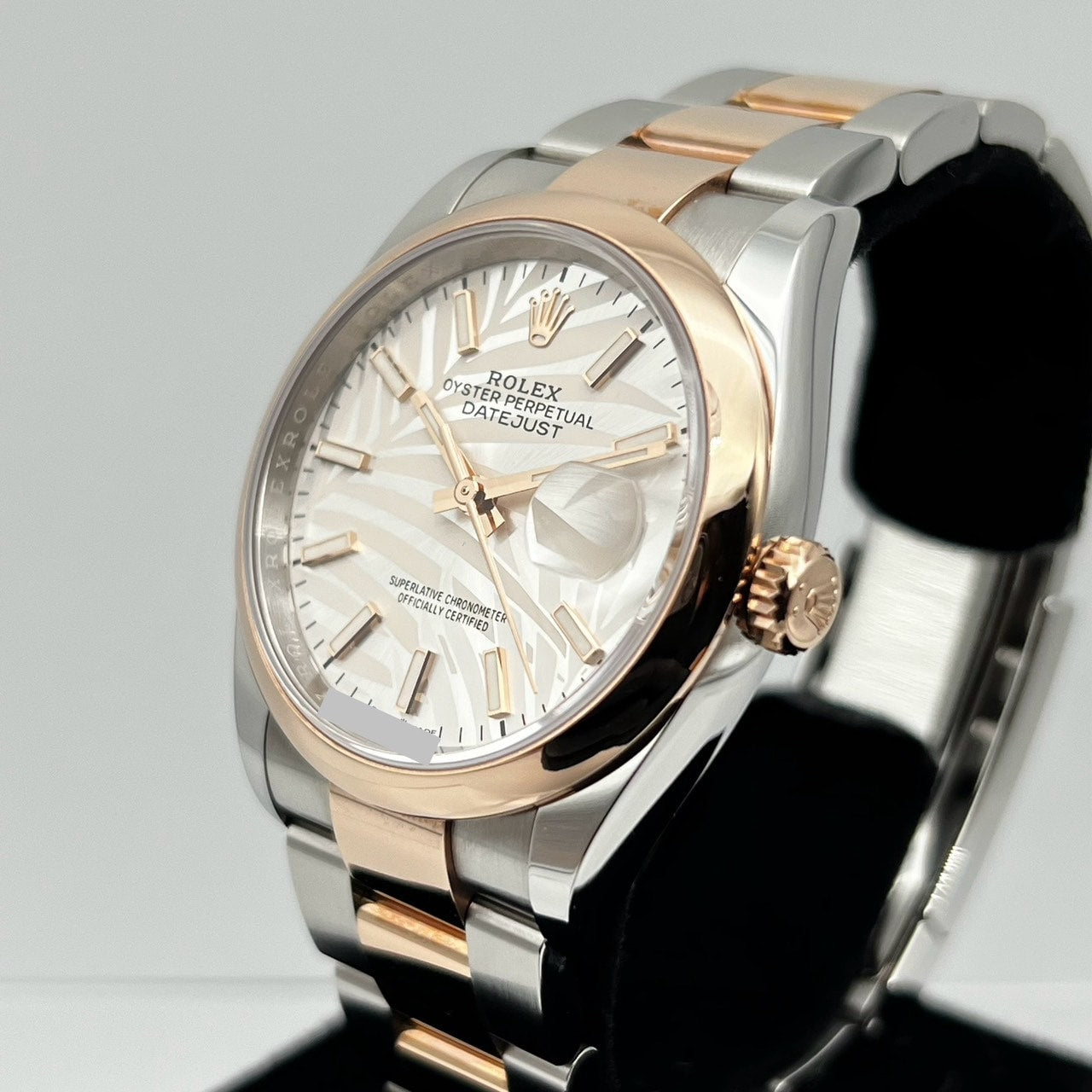 プレオウンド ロレックス デイトジャスト 126201 シルバー パームモチーフ オイスターブレスレット36mm