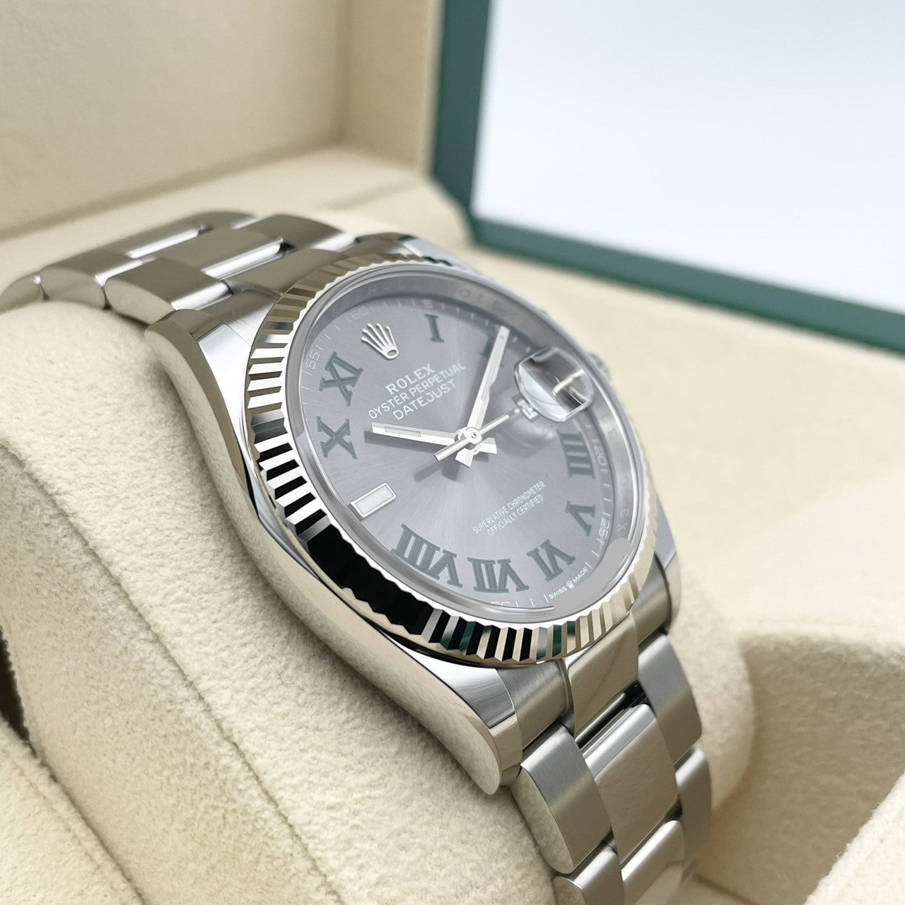 プレオウンド ロレックス デイトジャスト 126234 スレートローマン オイスターブレス 36mm