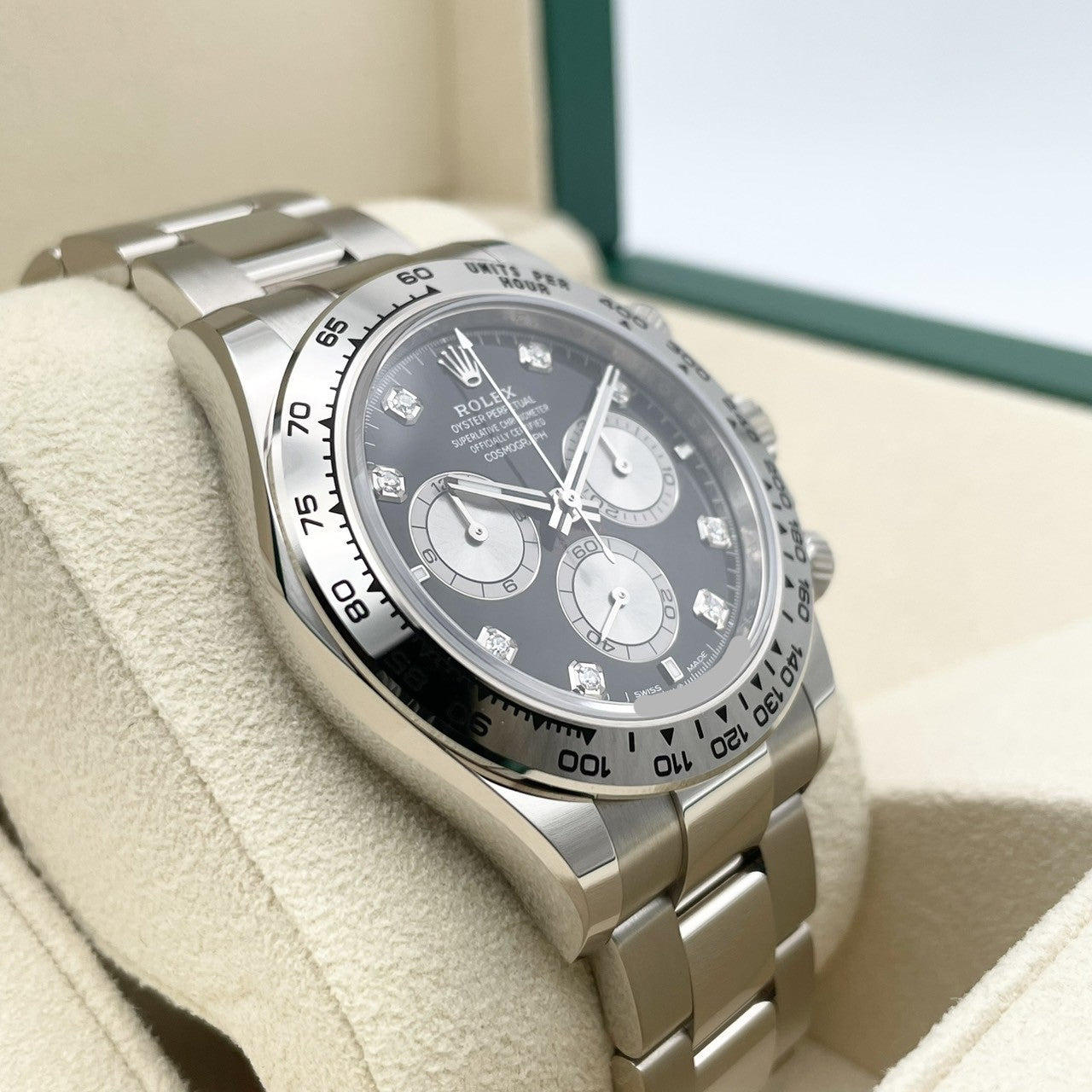 Rolex Daytona 126509G Diamond Bright Black & Steel 40mm