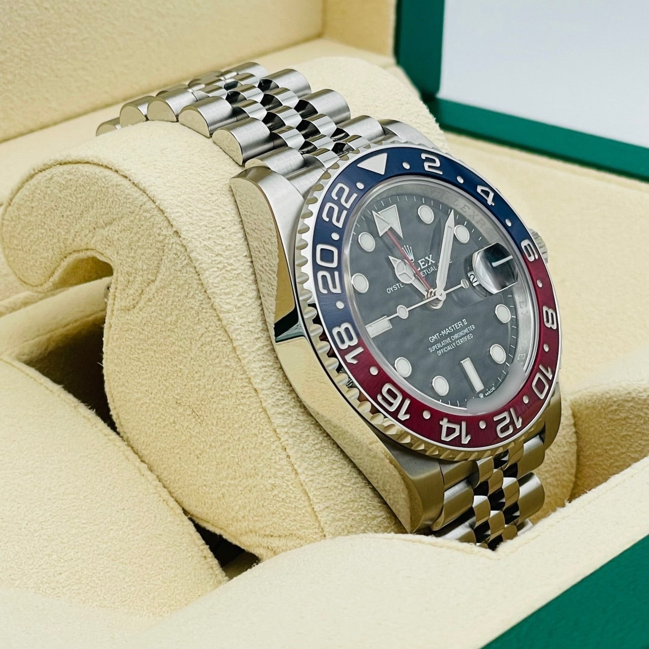 롤렉스 GMT 마스터 II 126710Blro Jubilee 팔찌 검은 40mm
