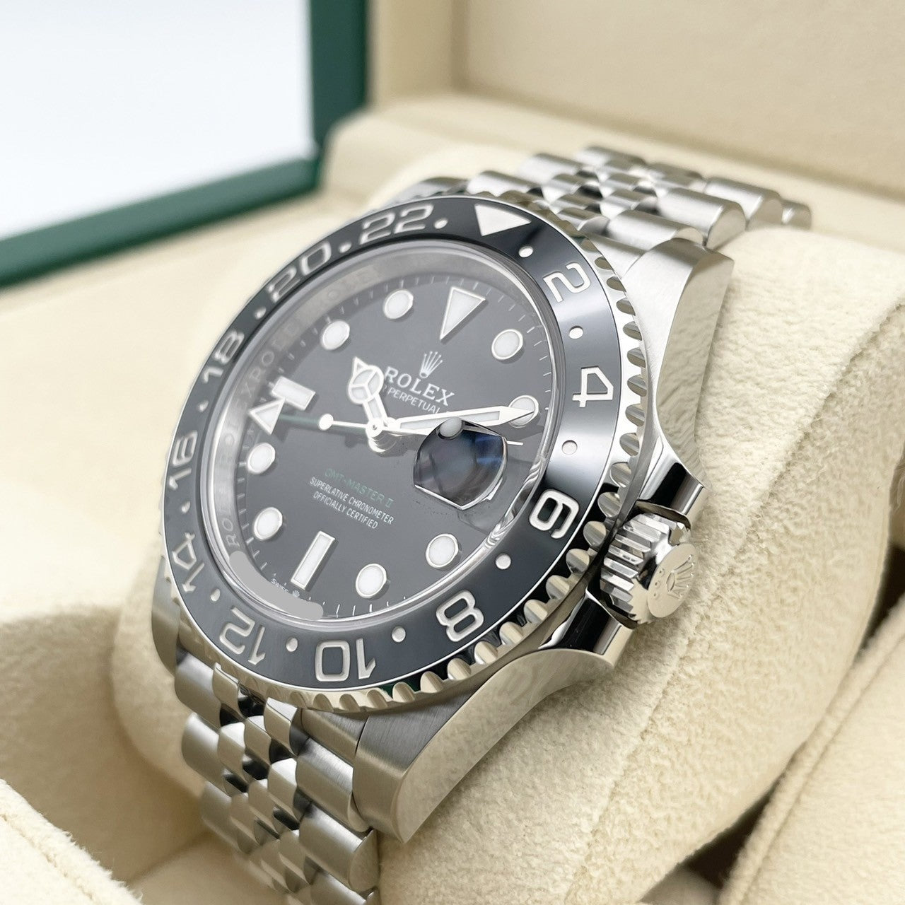 [2024 년의 새로운 릴리스! ! Rolex GMT 마스터 II 126710GRNR 검은 요빌 팔찌 40mm