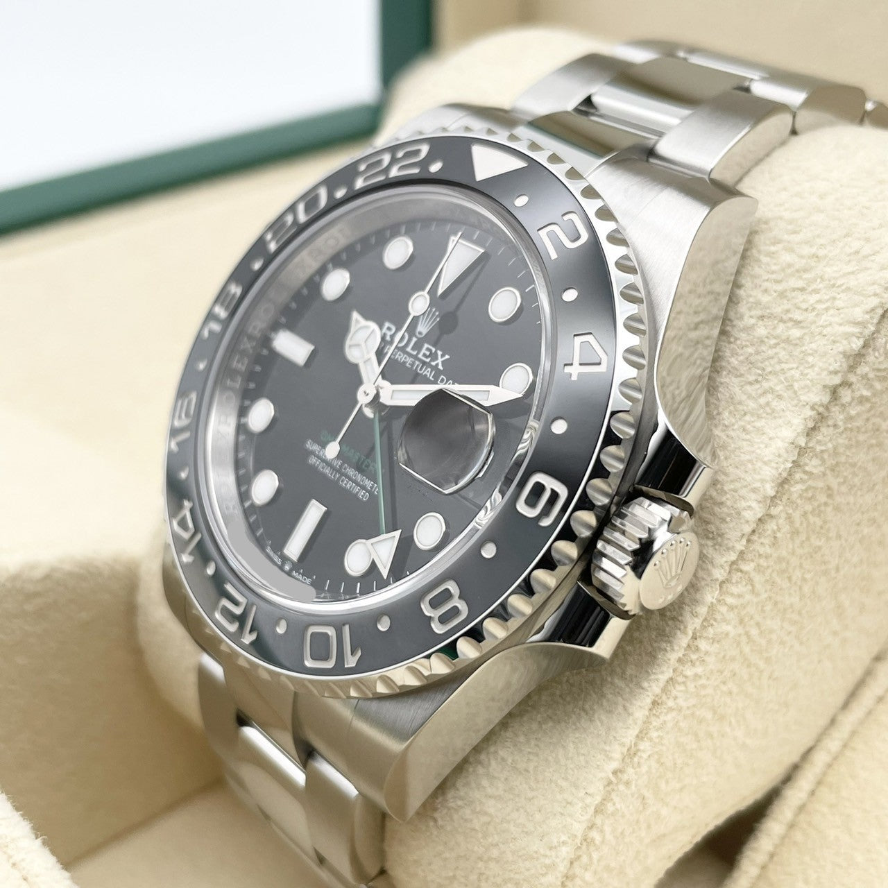 [2024 년의 새로운 릴리스! ! Rolex GMT 마스터 II 126710GRNR 검은 굴 팔찌 40mm