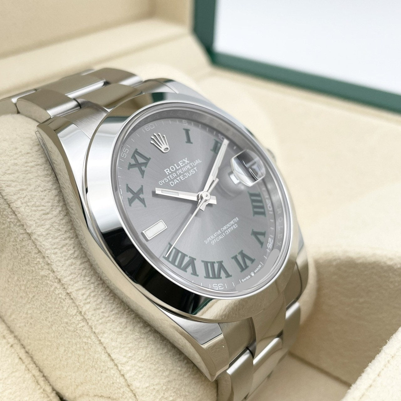 プレオウンド ロレックス デイトジャスト 126300 スレートローマ 41mm オイスターブレス