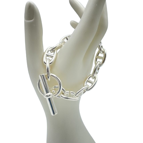 Hermes Chaine d 'Ankle 팔찌 GM Silver 925