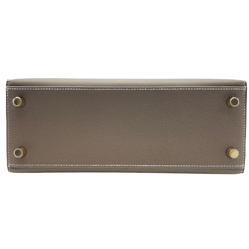 プレオウンド 【現金特価】エルメス ケリー25 エトゥープ エプソン ゴールド金具 W刻印