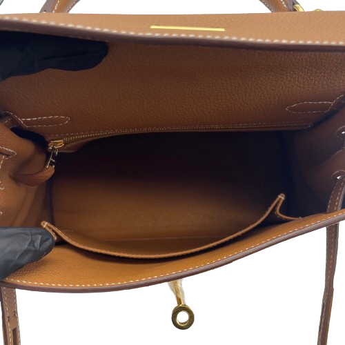 Hermes Kelly 25 金色 Togo 金色五金件 W 雕刻