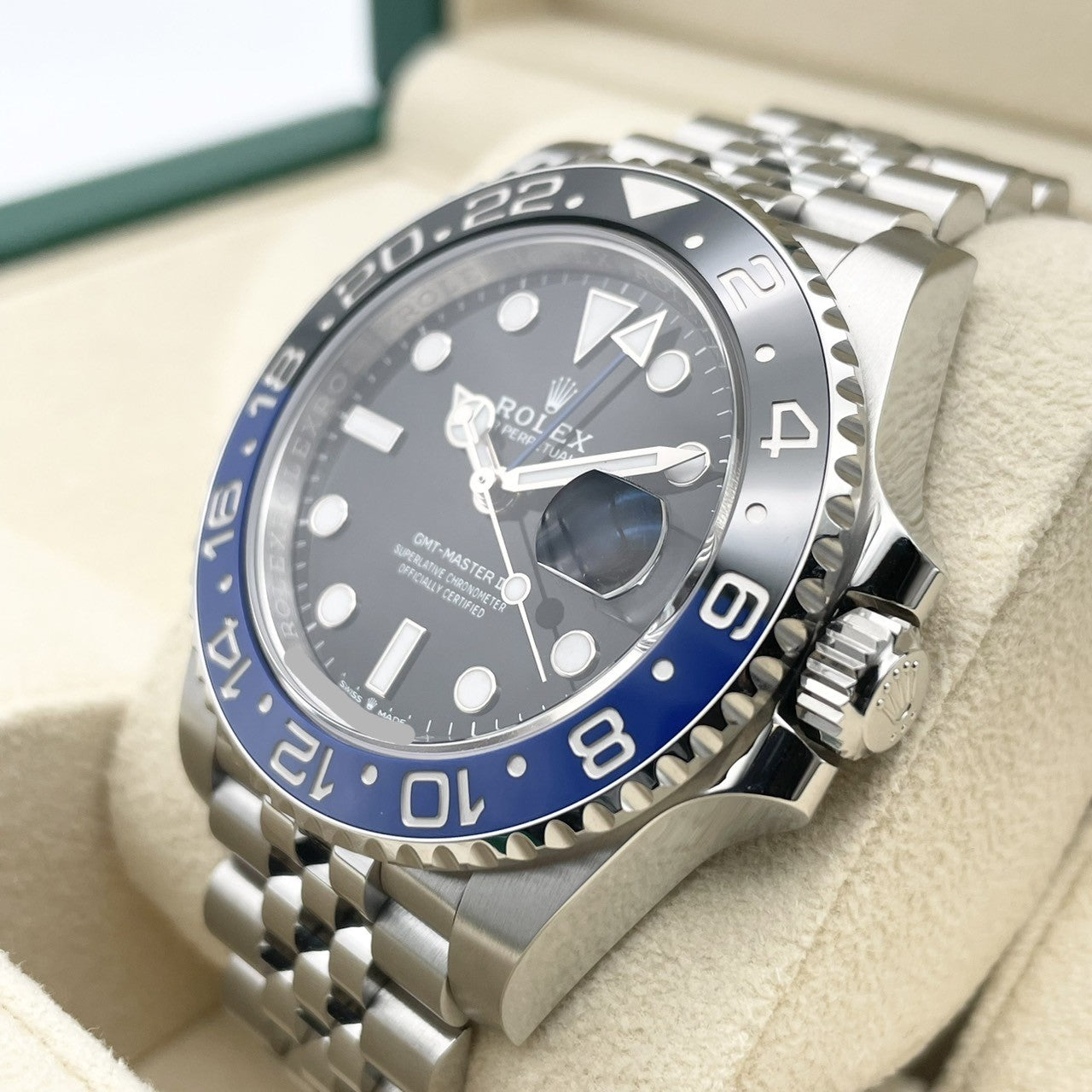 롤렉스 GMT 마스터 II 126710BLNR Jubilee 팔찌 검은 배트맨 40mm