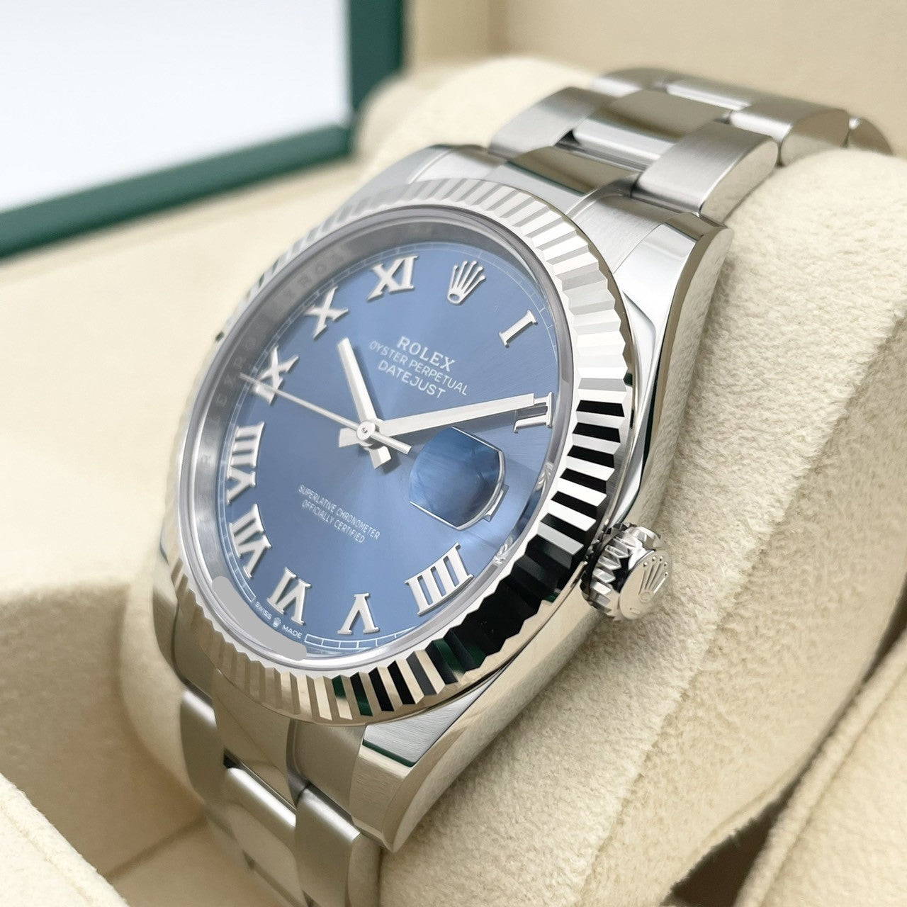 Pre-Owned Rolex Datejust 126334 Azzurro Blue Oyster Bracelet 41mm