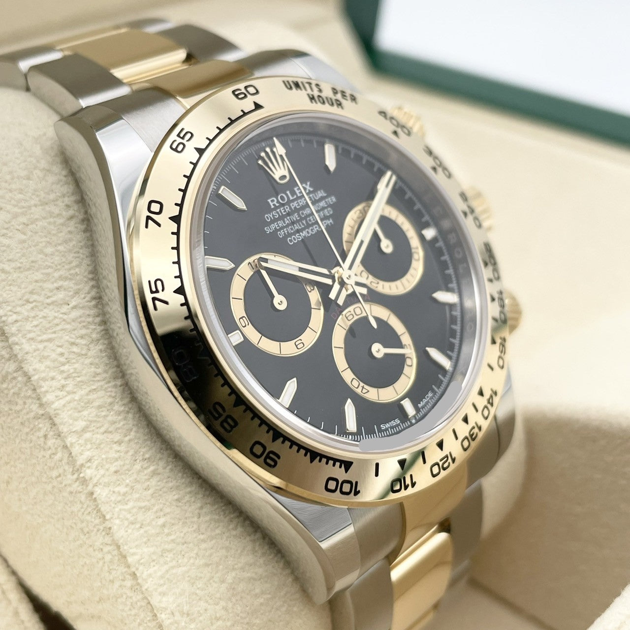 劳力士 Daytona 126503 黑色不锈钢 + 金蚝式手链 40 毫米