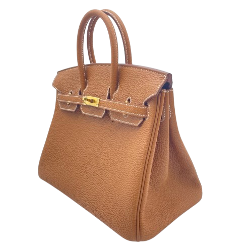Hermes Birkin 25 Gold Togo Gold Hardware W Engraved