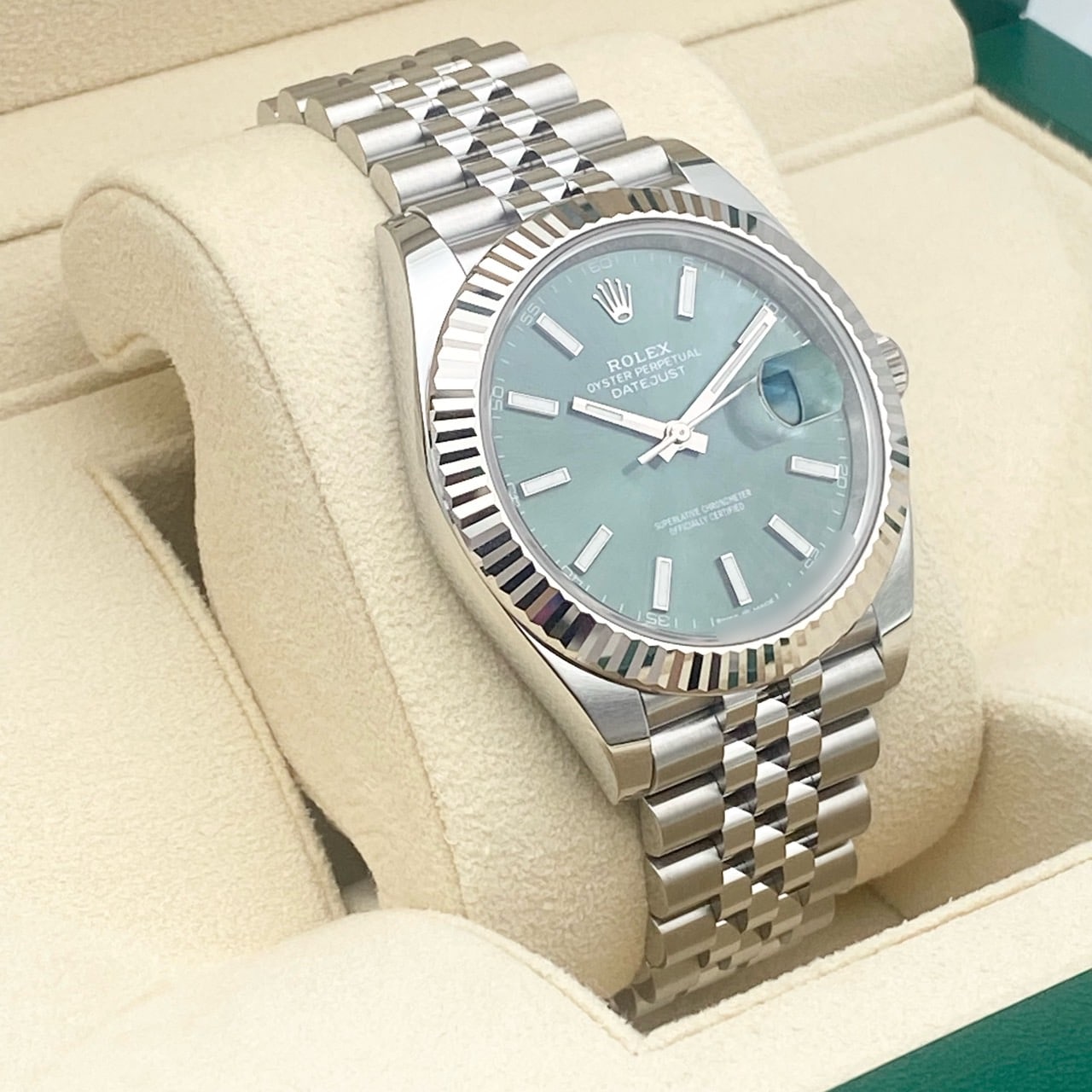プレオウンド ロレックス デイトジャスト 126334 ミントグリーン ジュビリーブレス 41mm