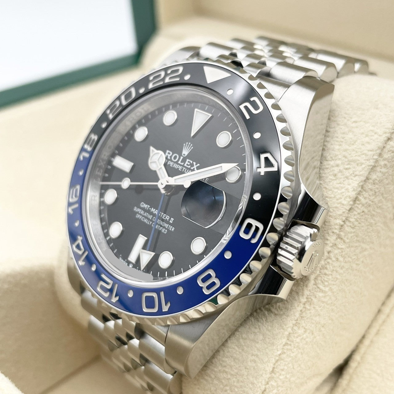 롤렉스 GMT 마스터 II 126710BLNR Jubilee 팔찌 검은 배트맨 40mm