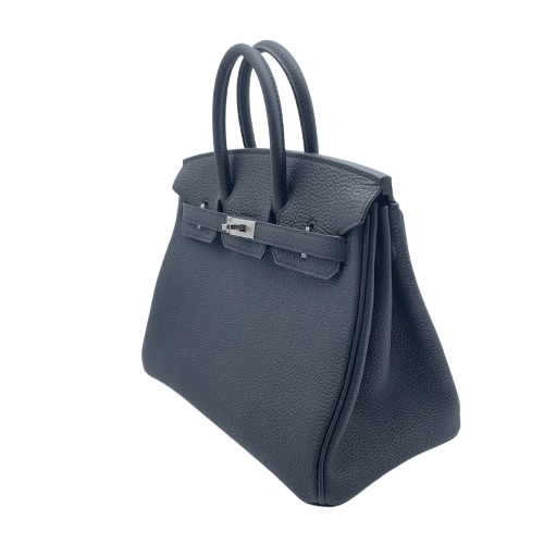 Hermes Birkin 25 Noir Togo Silver Metal Fittings w 새로워