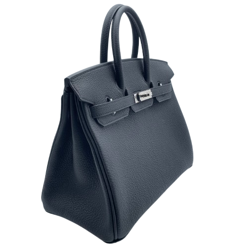 Hermes Birkin 25 Noir Togo Silver Metal Fittings w 새로워
