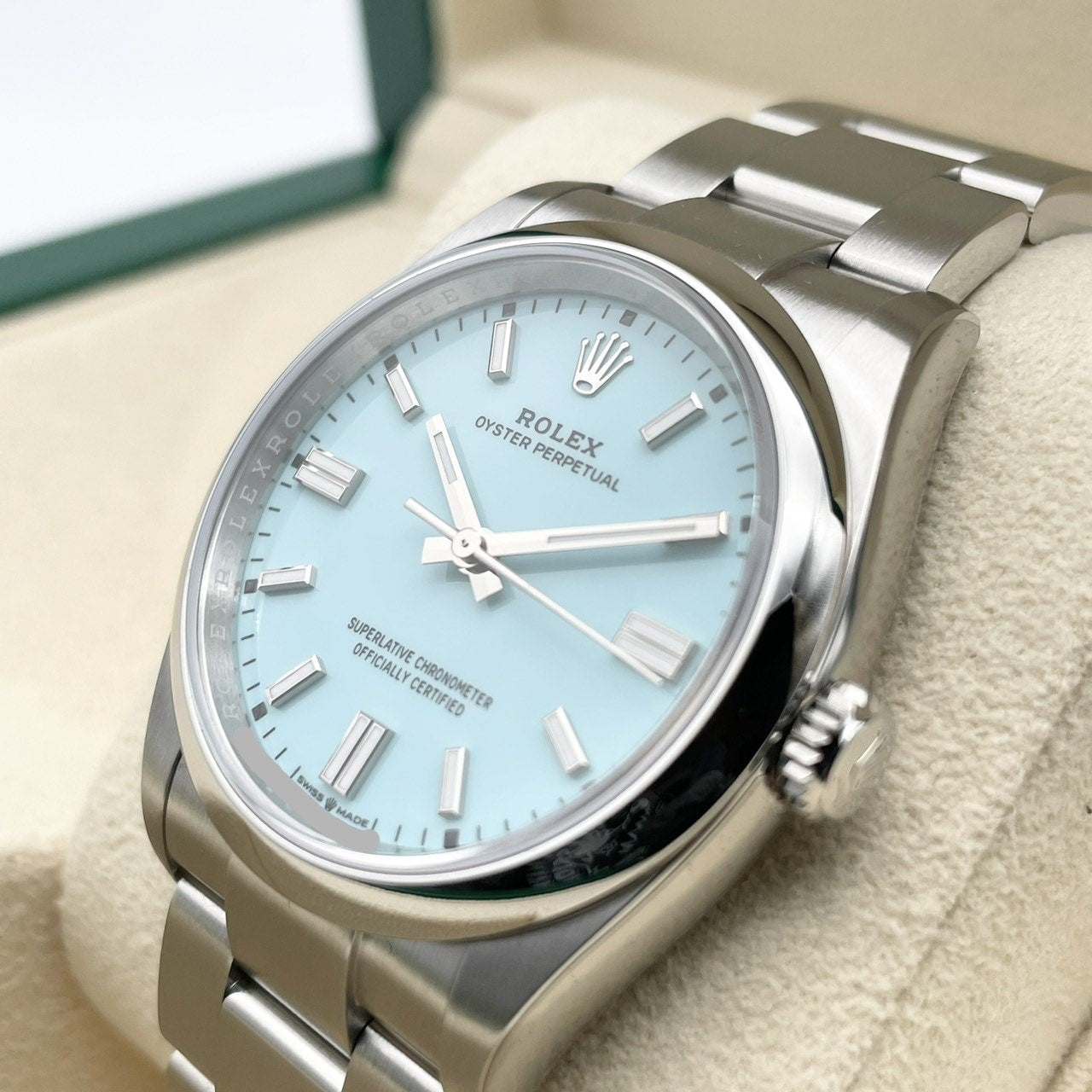 勞力士牡蠣永久126000牡蠣手鍊綠色36mm