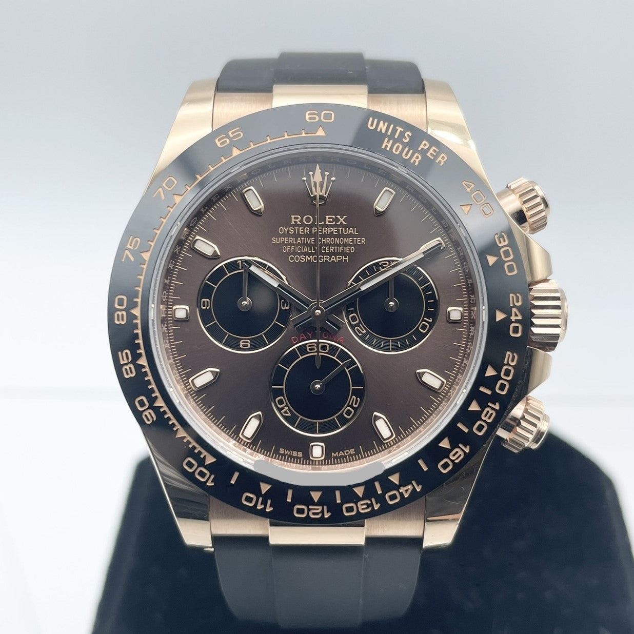 Pre-Owned Rolex Daytona 116515LN Black Rubber Belt Chocolate & Black 40mm