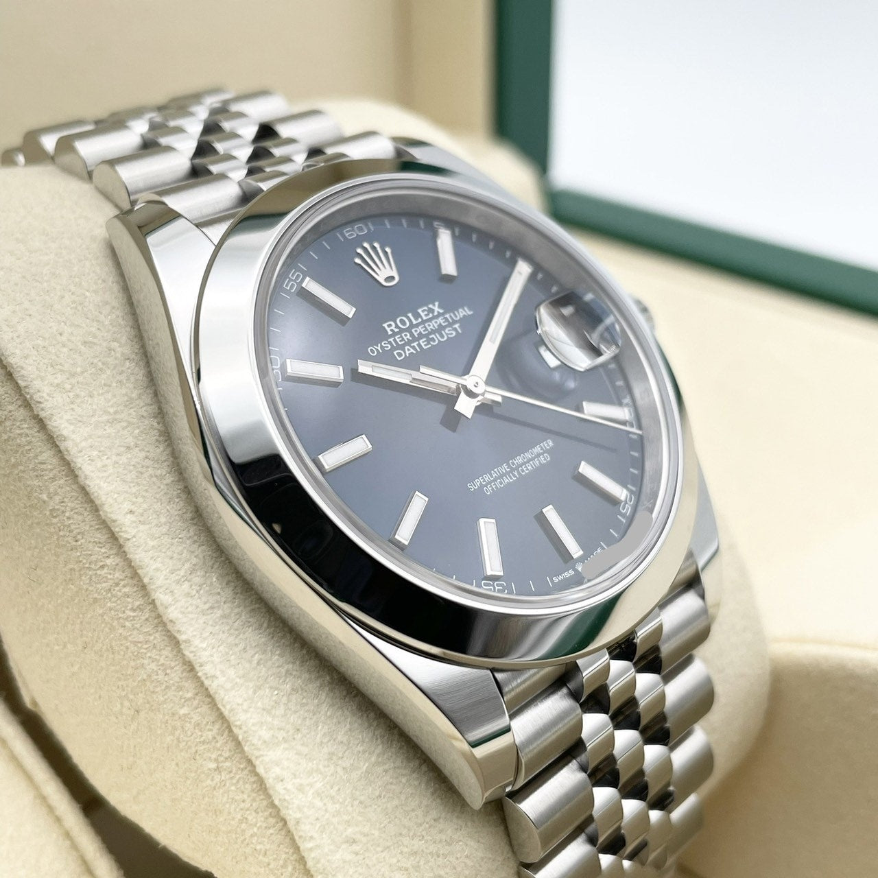 プレオウンド ロレックス デイトジャスト41 126300 オイスターブレスレット ブルー 41mm