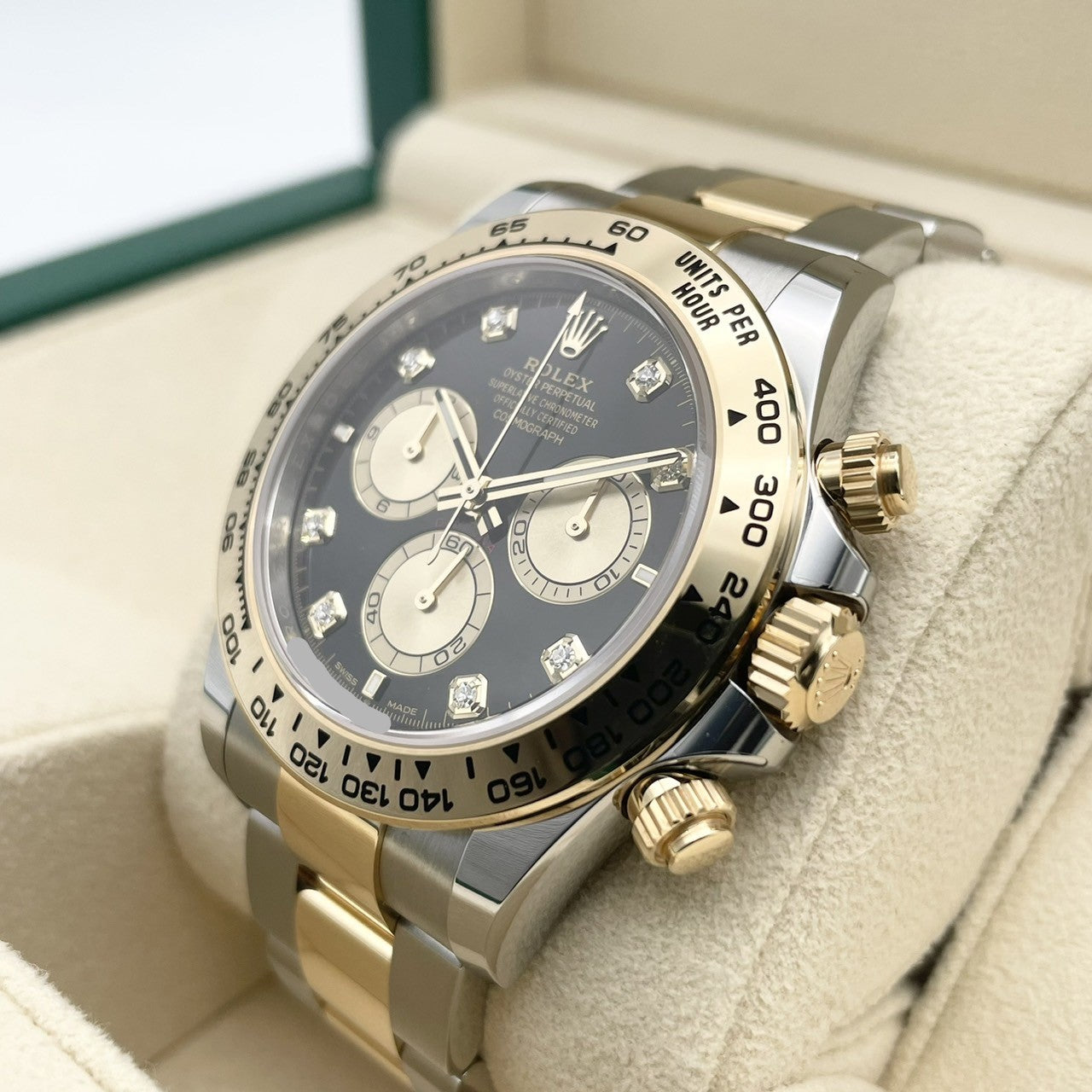 Rolex Daytona 126503G Bright Black & Golden 8P Diamond 40mm