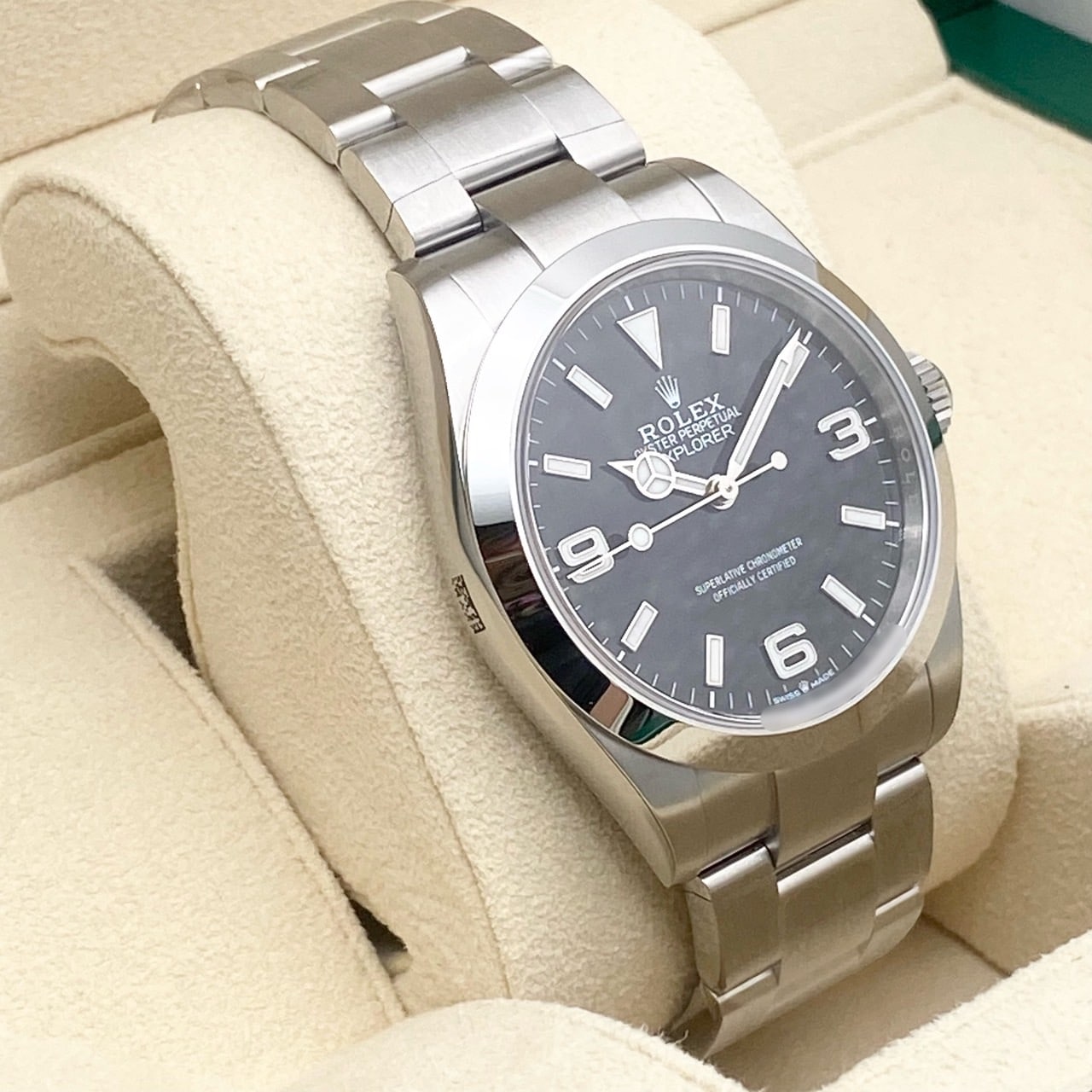 [보호 스티커 포함! ; 롤렉스 탐색기 224270 블랙 40mm