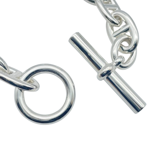 Hermes Chaine d'Ancre 手链 TGM 银 925 11 节