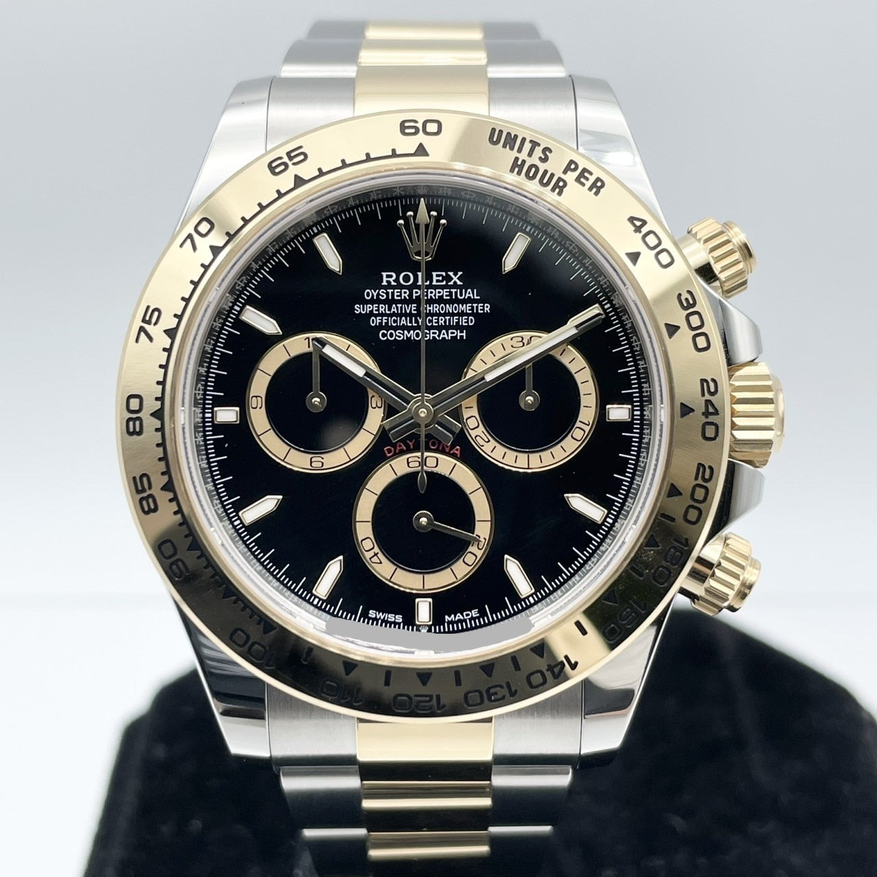劳力士 Daytona 126503 黑色不锈钢 + 金蚝式手链 40 毫米