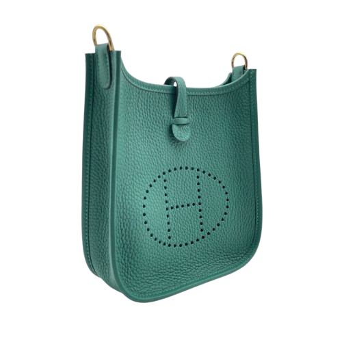 Hermes Mini Evelyn (Evelyn) TPM Dark Green Torillon Clemence Silver Fittings w 새겨 져
