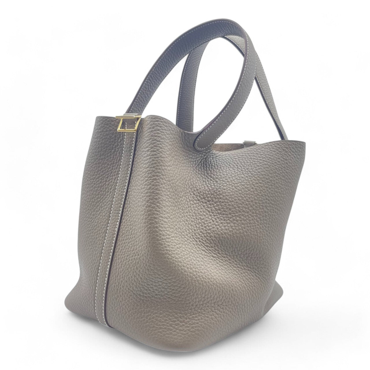 Hermes Picotin Lock MM Etoupe Torillon Clemence Gold 하드웨어 W 새