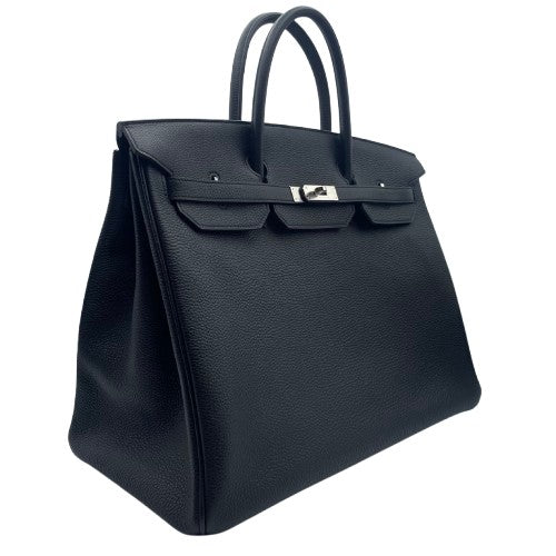 愛馬仕Birkin 40 Noir Dogo銀色金屬配件y雕刻