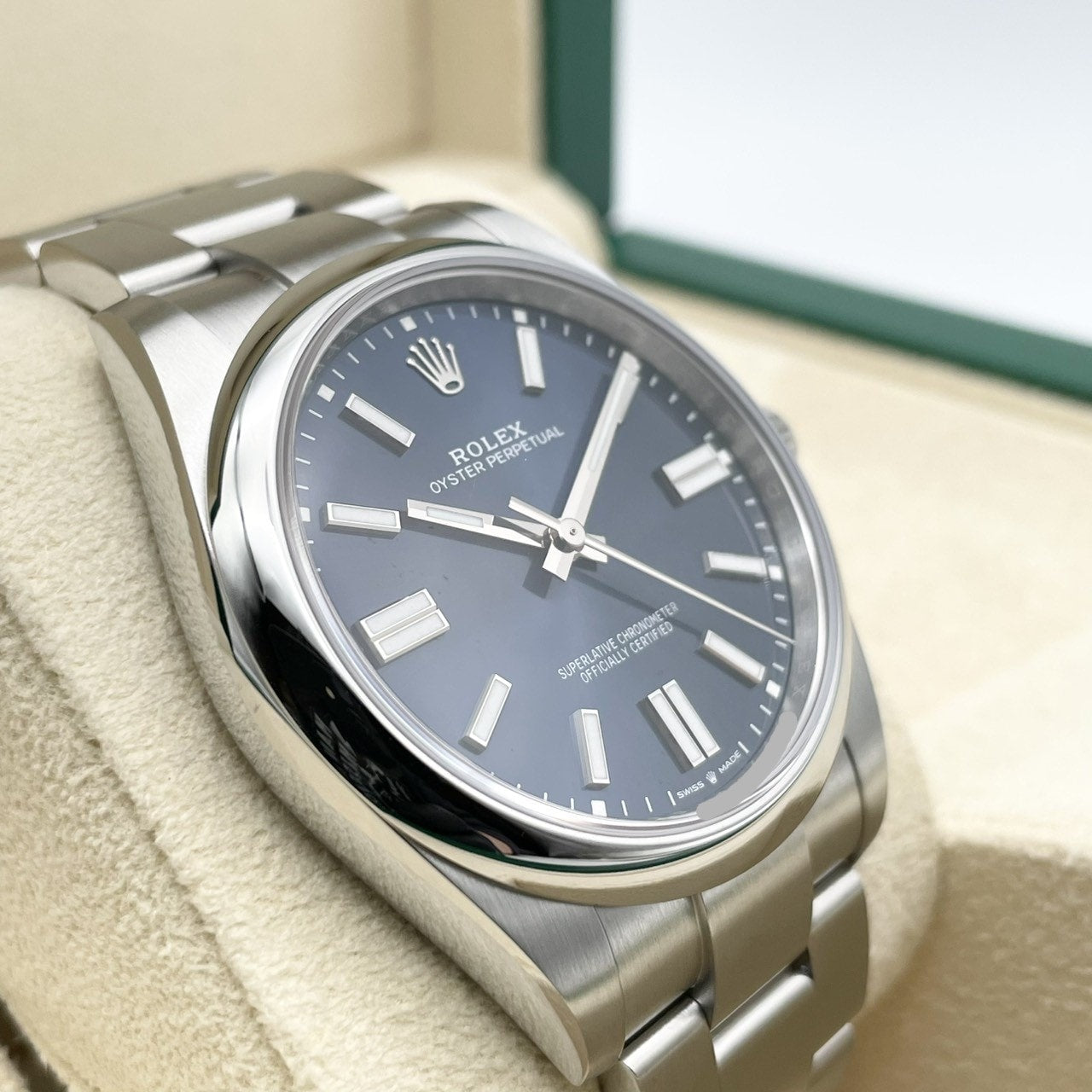 プレオウンド ロレックス オイスターパーペチュアル 124300 オイスターブレスレット ブルー 41mm