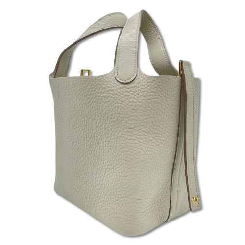 Hermes Picotin Lock PM Beton Torillon Clemence Gold Hardware W 새겨 져